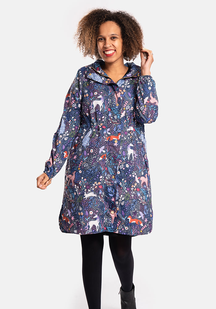 Second angle of Magical Woodland Print Popsy Coat