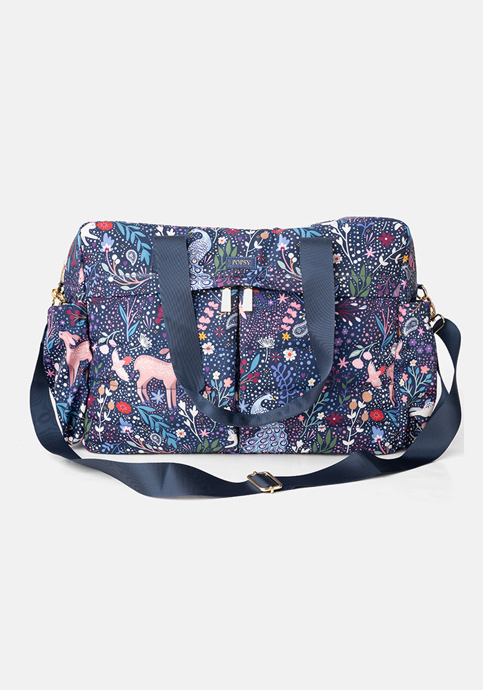 Front view of Magical Woodland Print Holdall