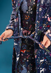 Magical Woodlands Print Fleece Dressing Gown