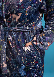 Magical Woodlands Print Fleece Dressing Gown