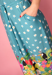 Mahalia Tropical Toucan Border Print Maxi Dress