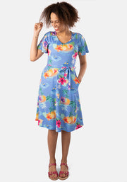 Maila Hawaiian Summer Print Dress