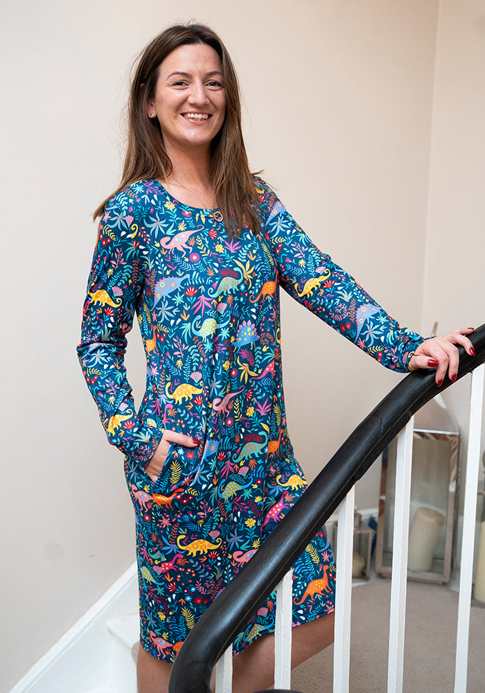 Mandy Dinosaur Print Nightshirt
