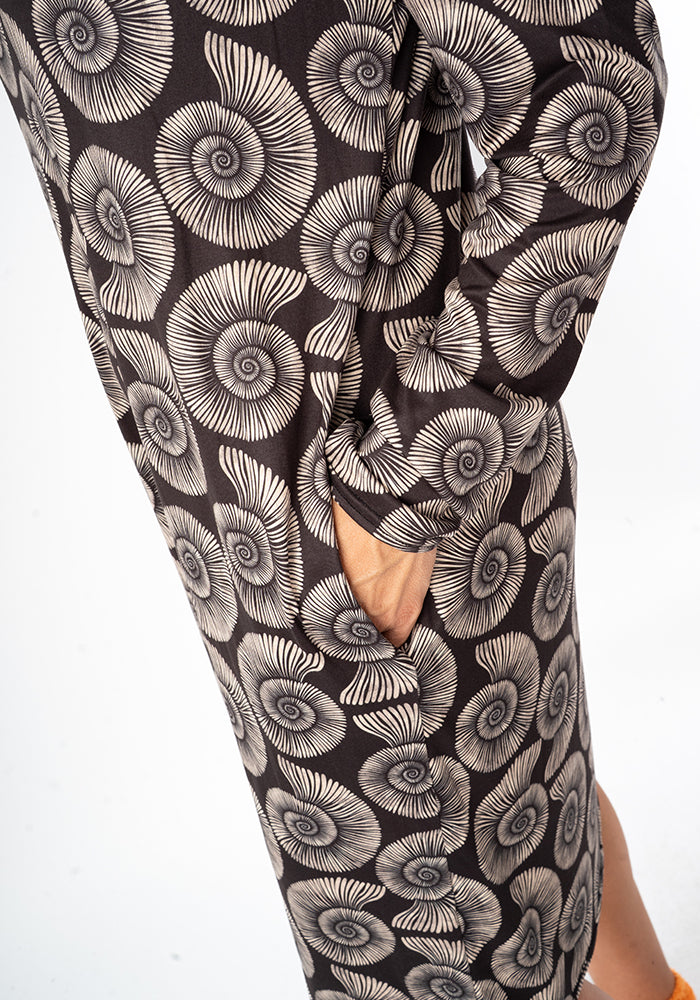 Third angle of Mandy Fossil Print Nightshirt