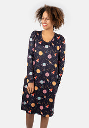 Mandy Space Print Nightshirt