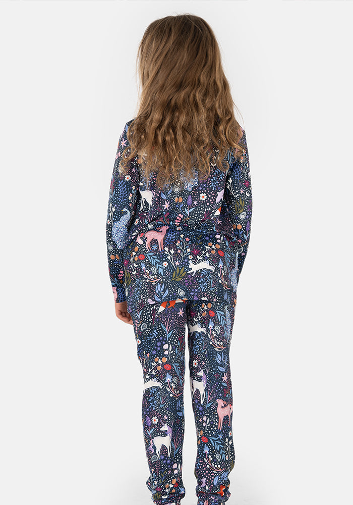 Children's Unicorn Woodland Print Pyjama Set (Marcello)