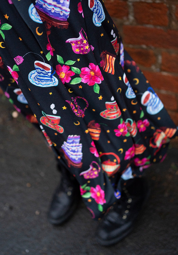 Ninth angle of Marcie Tea &amp; Cake Print Jersey Midi Dress