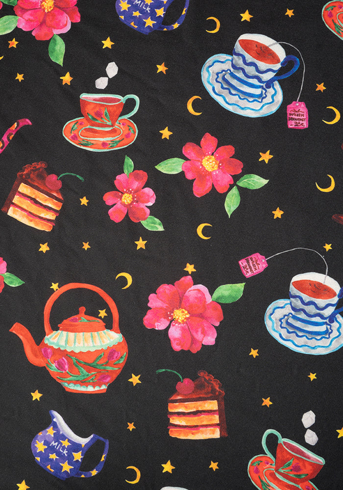 Second angle of Marcie Tea &amp; Cake Print Jersey Midi Dress