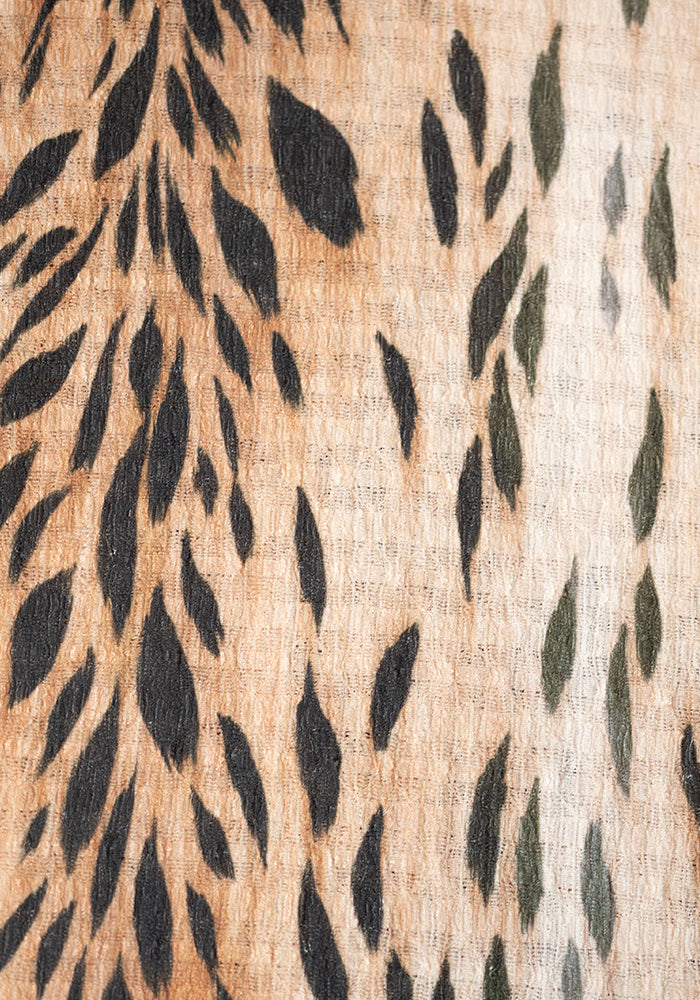 Second angle of Mariana Animal Skin Print Midi Dress