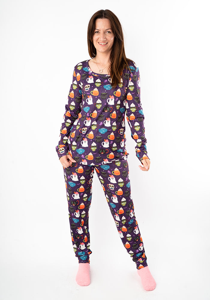 Marlys Halloween Mugs Print Pyjama Set