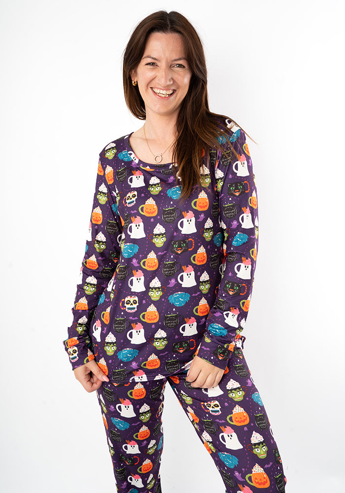 Marlys Halloween Mugs Print Pyjama Set
