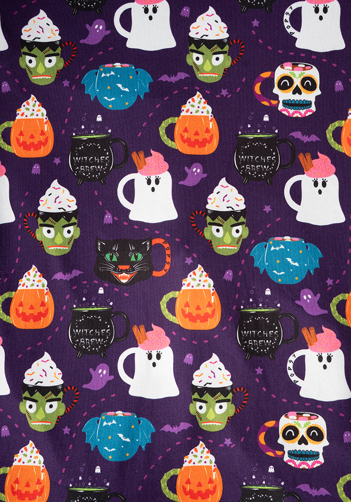 Marlys Halloween Mugs Print Pyjama Set