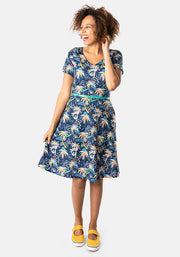 Marnie Sloths Palm Print Dress