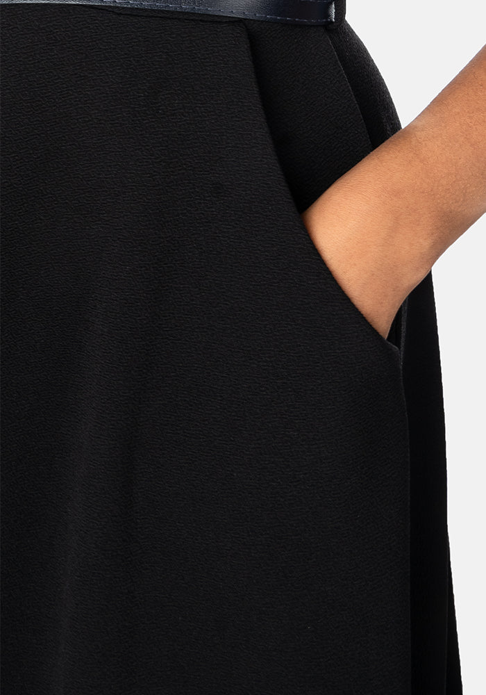 Fourth angle of Marri Black Swing Dress