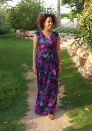 Inka Inky Swirls Print Cotton Maxi Dress