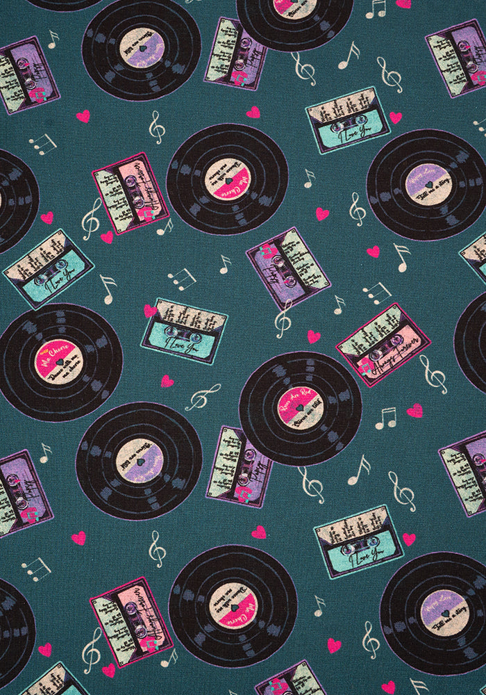 Second angle of Maz Mixtapes Print Cotton Trapeze Dress