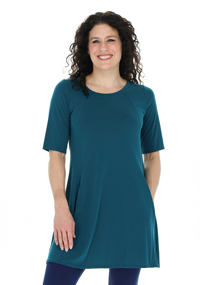 Meghan Petrol Seamed Front Tunic