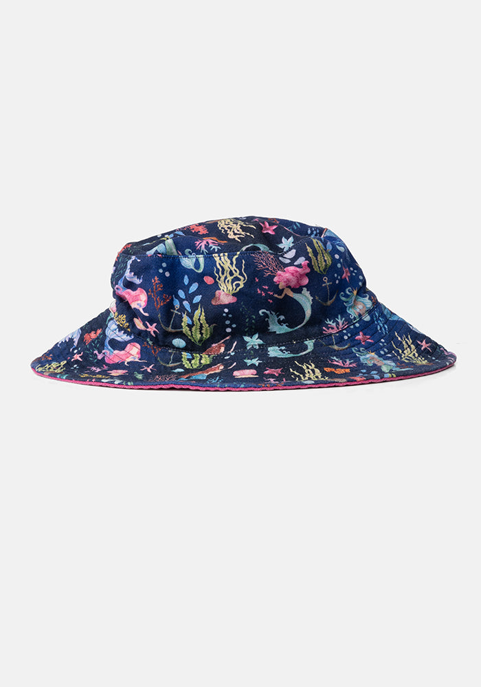 Tenth angle of Mermaid Print Bucket Hat