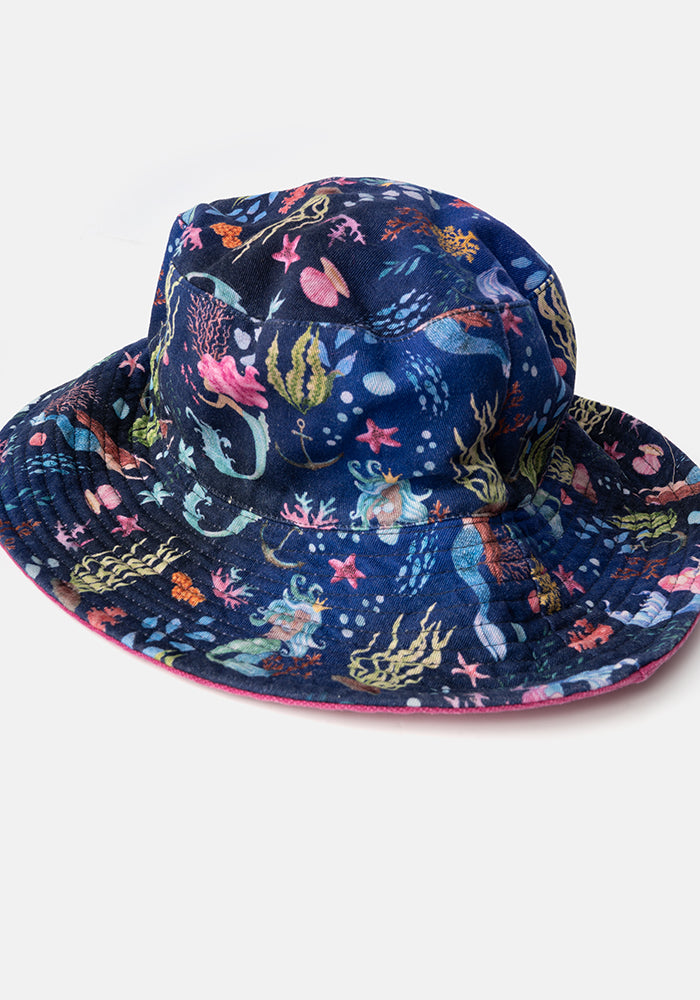 Seventh angle of Mermaid Print Bucket Hat