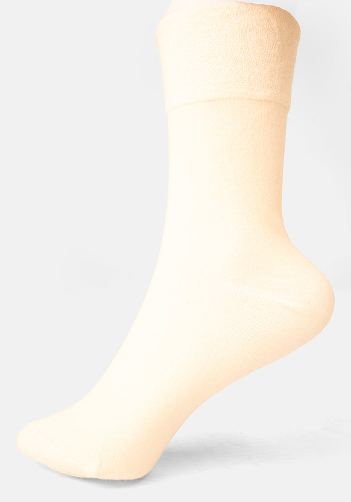 Front view of Merino Wool Socks Cream