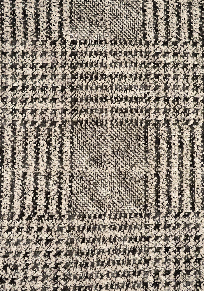 Merissa Natural &amp; Black Check Jacquard Dress