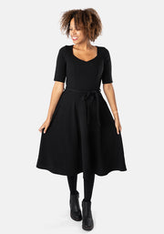 Merle Black Vintage Swing Dress
