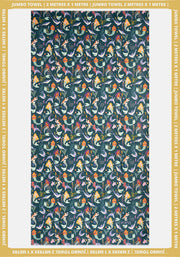 Mermaid And Seals Print Jumbo Bath Sheet