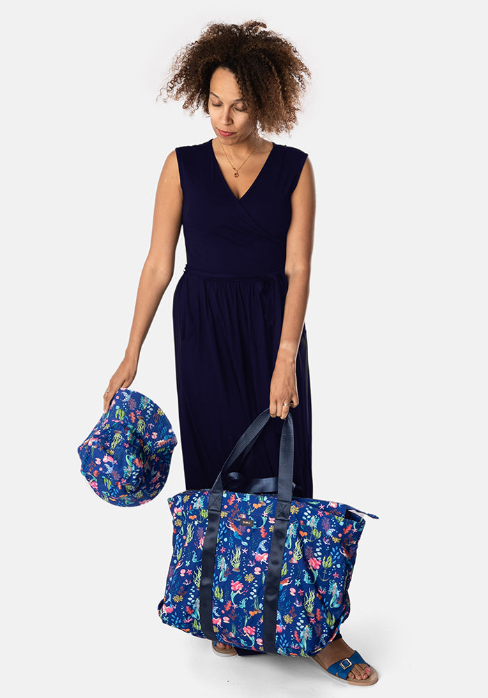 Mermaid Print Beach Bag