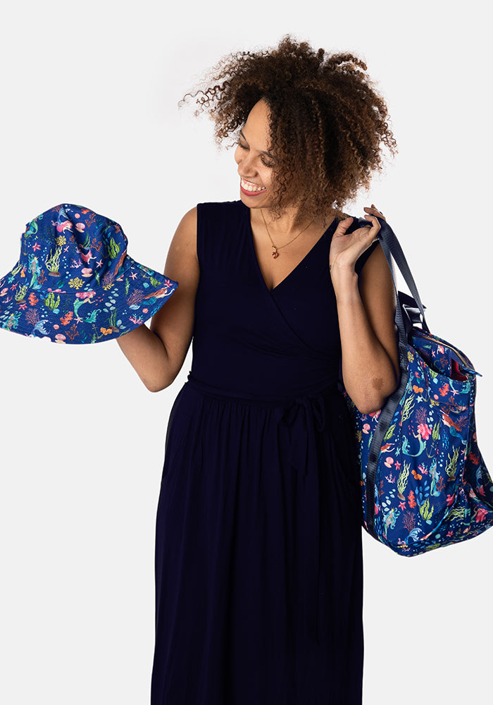 Mermaid Print Beach Bag