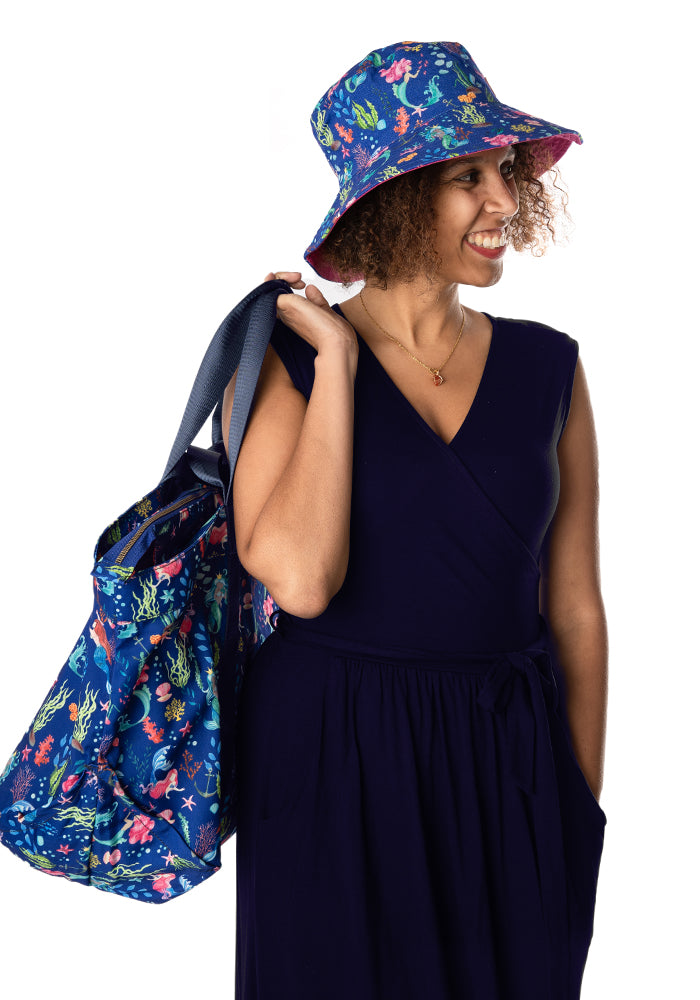 Eleventh angle of Mermaid Print Bucket Hat
