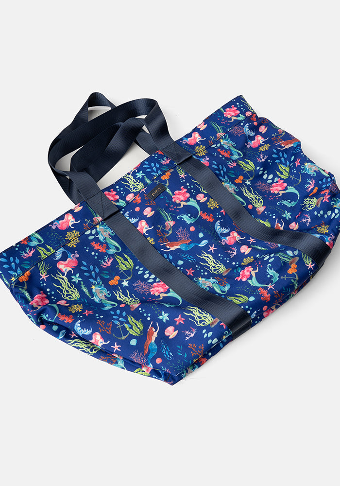Mermaid Print Beach Bag