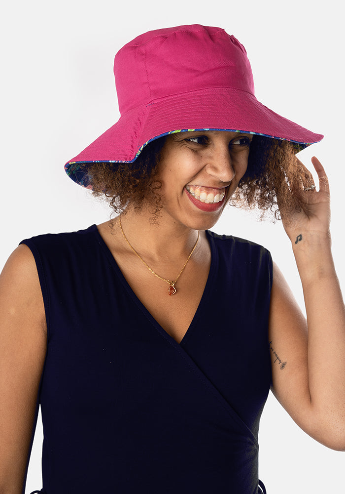 Second angle of Mermaid Print Bucket Hat