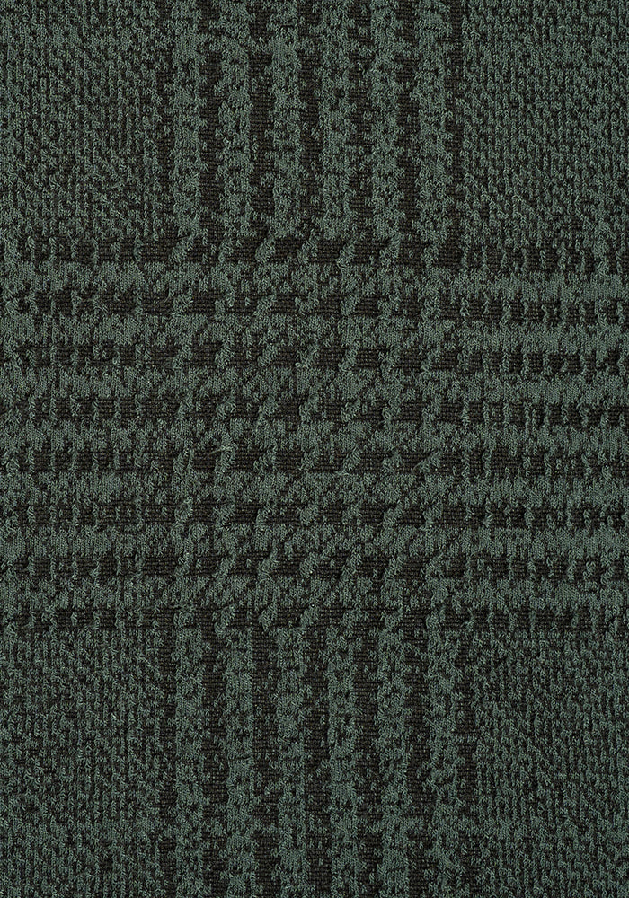 Merissa Teal &amp; Black Check Jacquard Dress