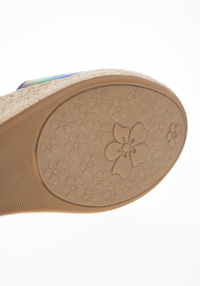 Twelfth angle of Metallic Rainbow Low Wedge Espadrilles