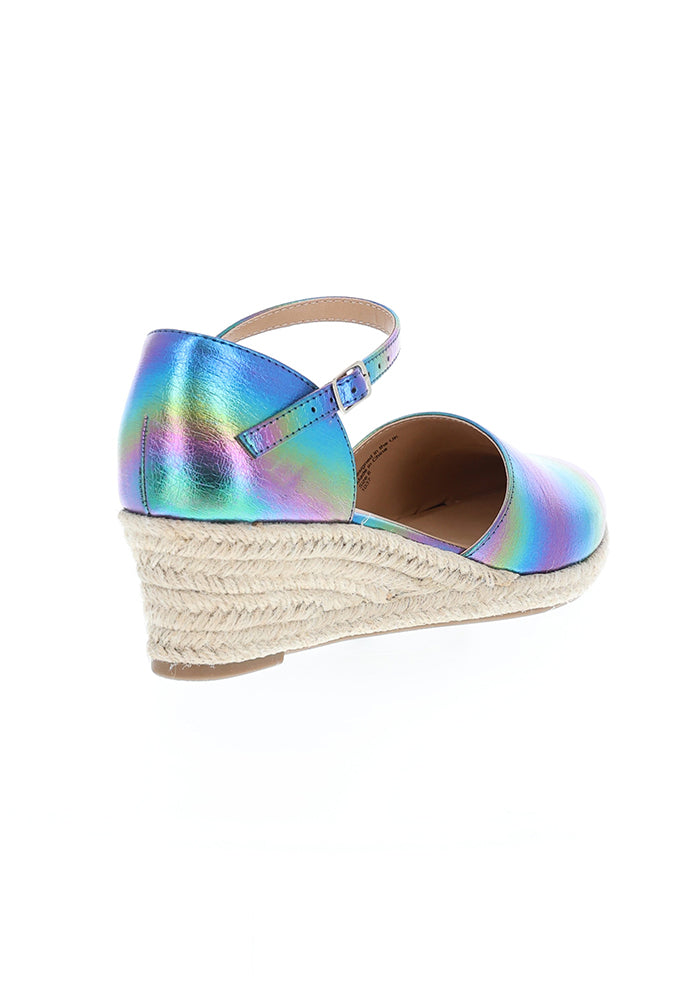 Fourth angle of Metallic Rainbow Low Wedge Espadrilles
