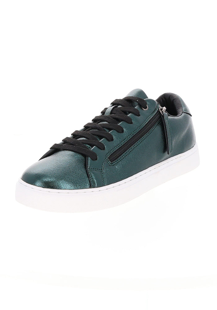 Metallic Teal Zip Trainers