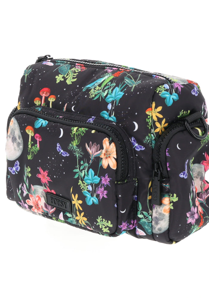Midnight Botanical Cross Body Bag