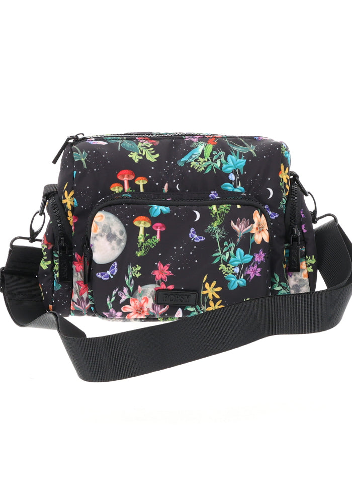 Midnight Botanical Cross Body Bag