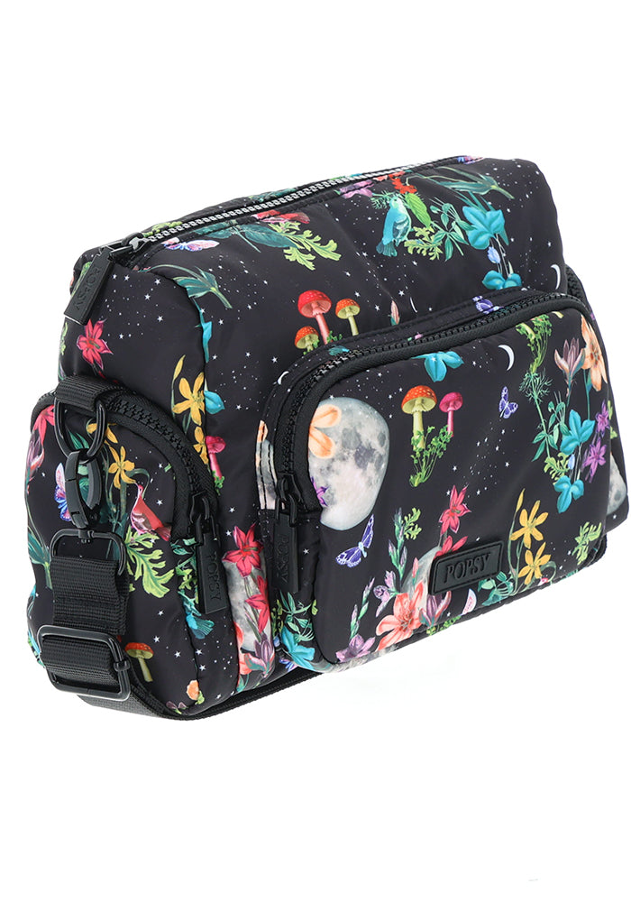 Midnight Botanical Cross Body Bag