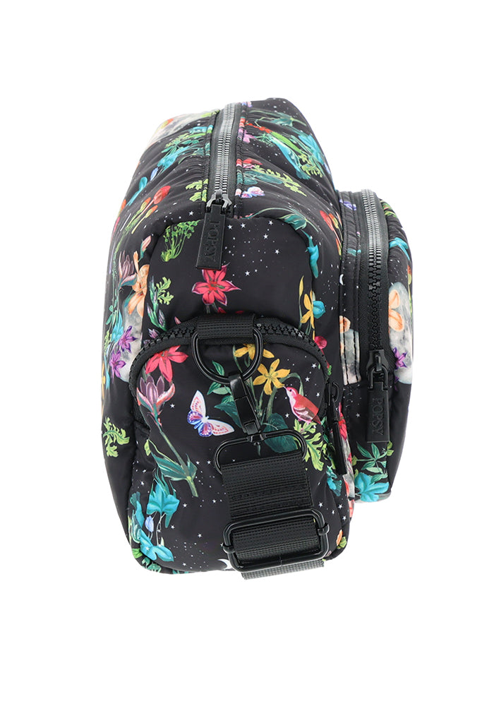 Midnight Botanical Cross Body Bag
