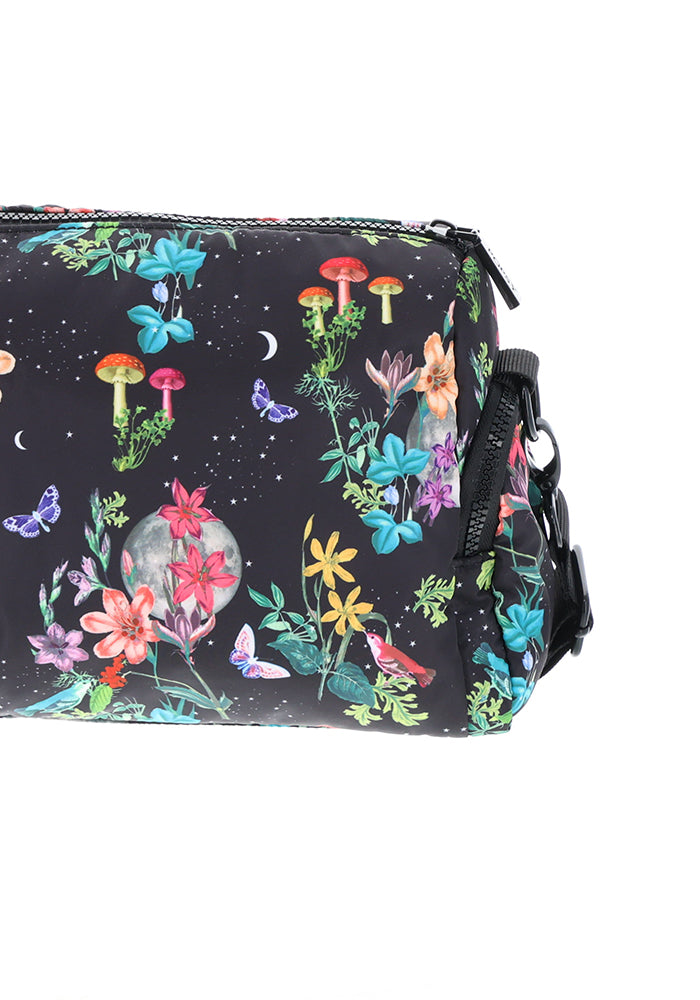 Midnight Botanical Cross Body Bag
