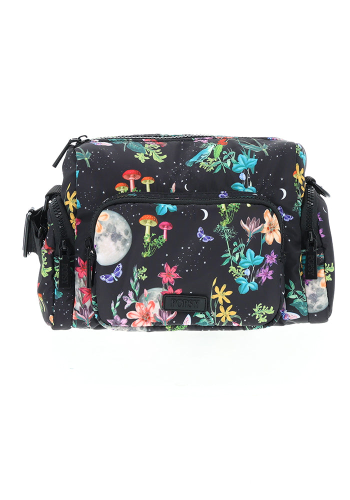 Midnight Botanical Cross Body Bag