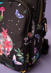Midnight Botanical Moon Print Phone Pocket Bag