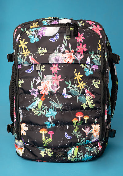 Midnight Botanical Print Popsy Cabin Bag
