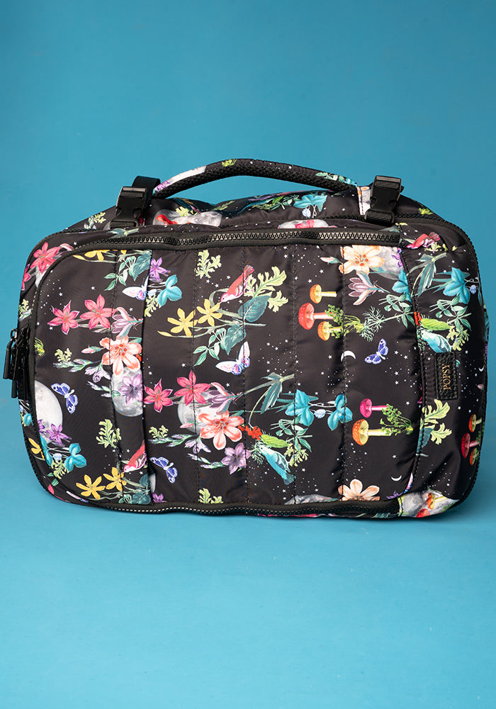 Midnight Botanical Print Popsy Cabin Bag