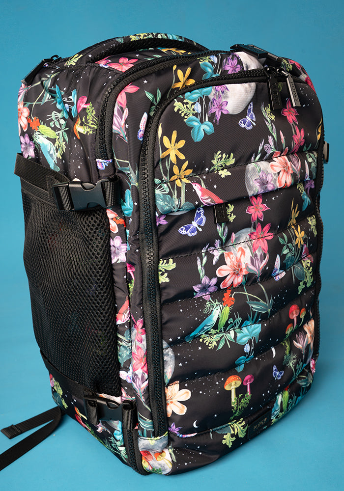 Midnight Botanical Print Popsy Cabin Bag