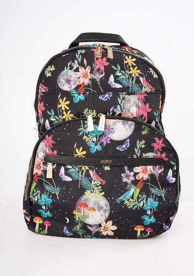 Midnight Botanical Print Rucksack