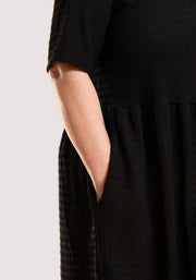 Miller Plain Black Drop Waist Tunic