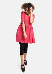 Miller Plain Fuchsia Drop Waist Tunic