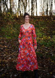 Mirabella Large Paisley Floral Print Tiered Hem Midaxi Dress
